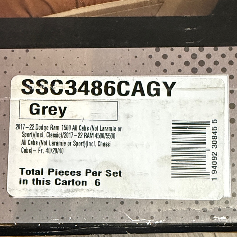 Carhartt GREY Seat Saver Seat Covers Set- 17-22 Dodge Ram-NWT - Picture 3 of 9